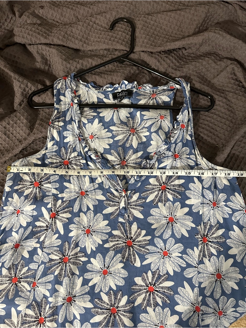 Blue Daisy Ruffle Hem Dress - Picture 5 of 5